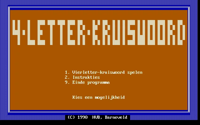 Vierletter-Kruiswoord
