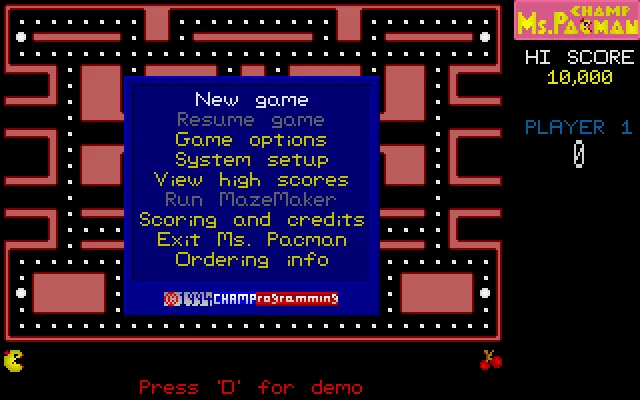 CHAMP Ms Pacman Lite