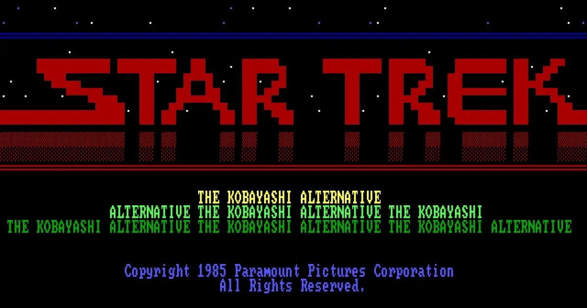 Star Trek: The Kobayashi Alternative