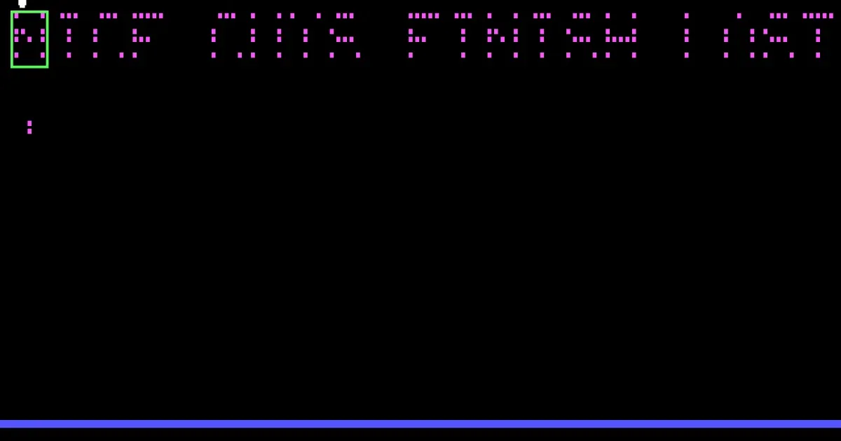 Missing Dots Matrix