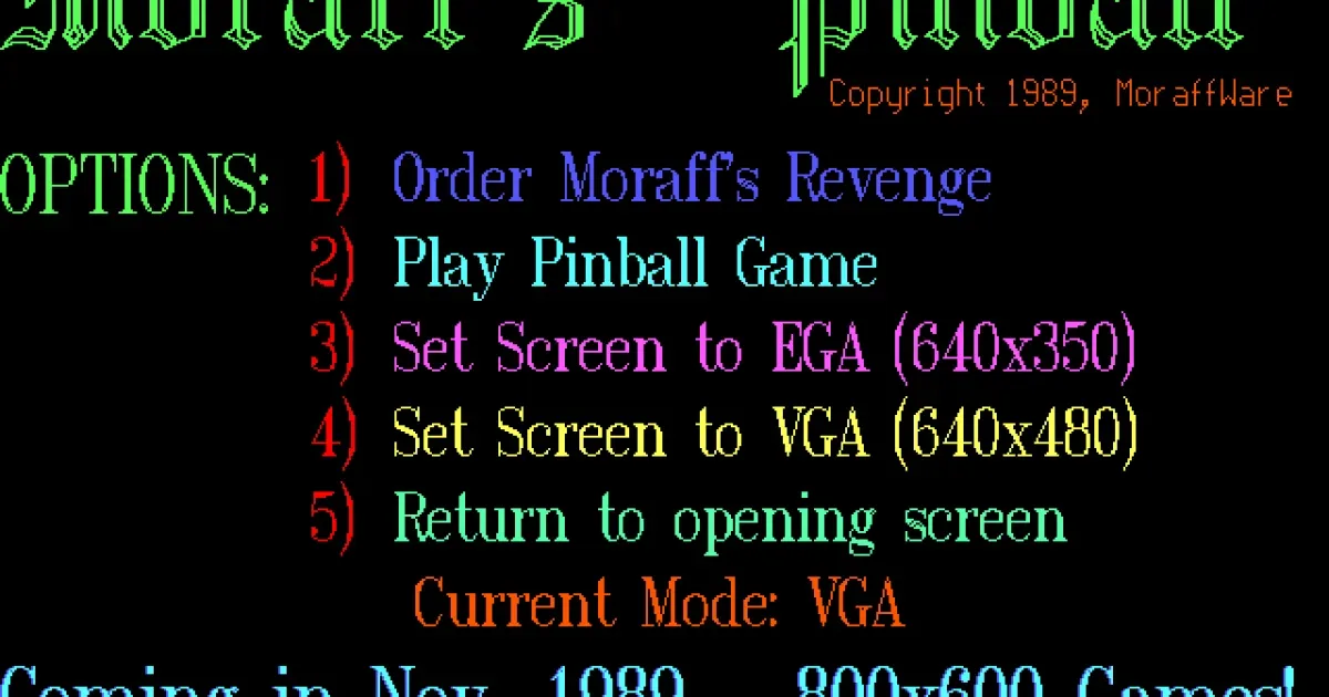 Moraff's Pinball